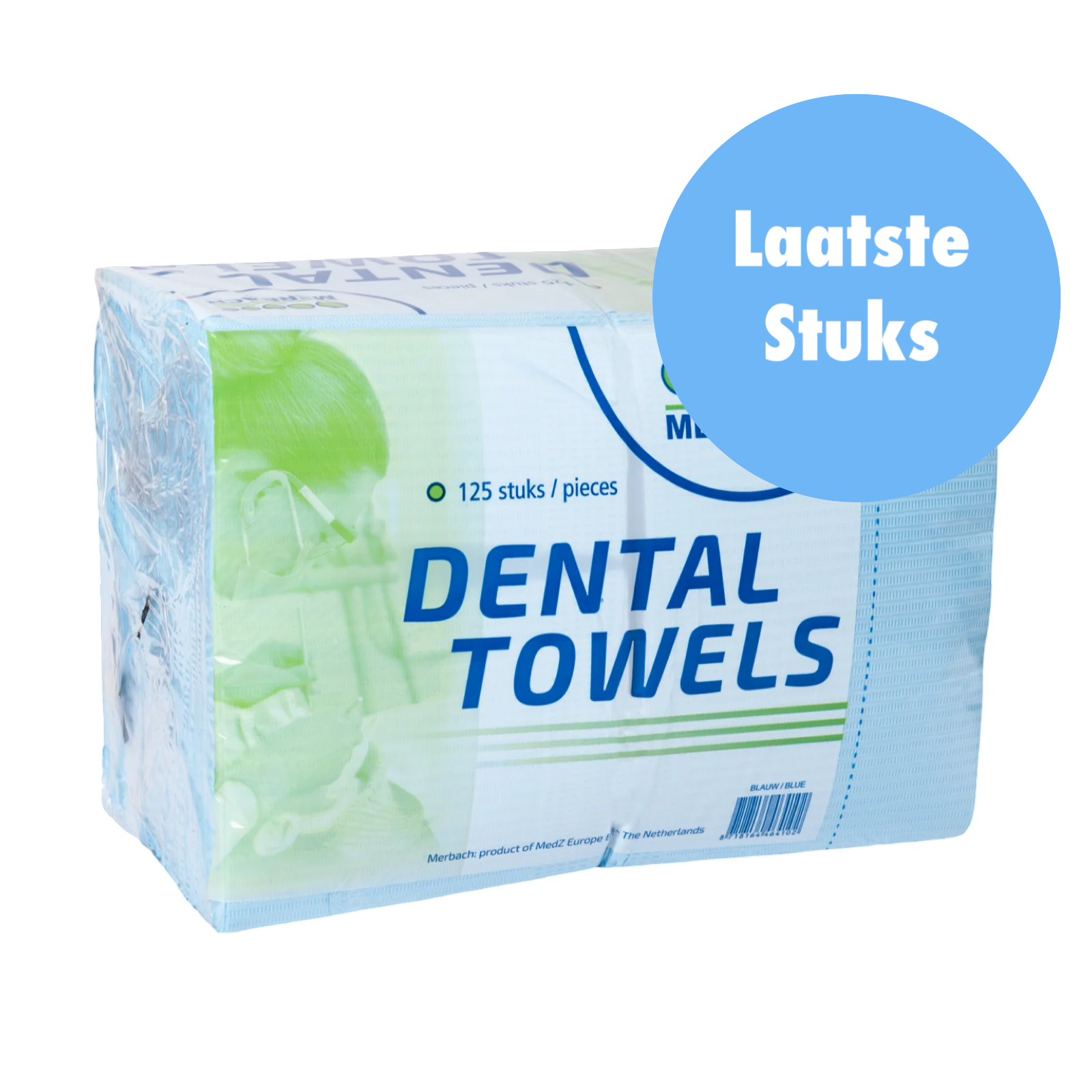 Dental Towel, Blauw, 125 stuks