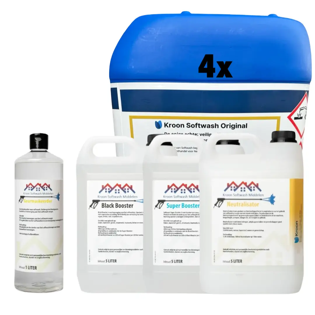 Softwash Chemie Pakket Softwash Chemie Pakket