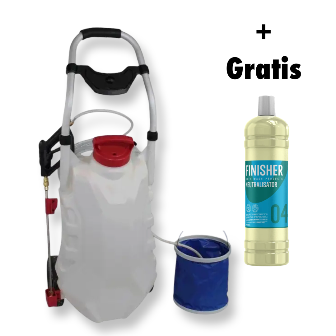Softwash Ninja Sprayer, 2 Accu + Gratis Neutralisator 1L