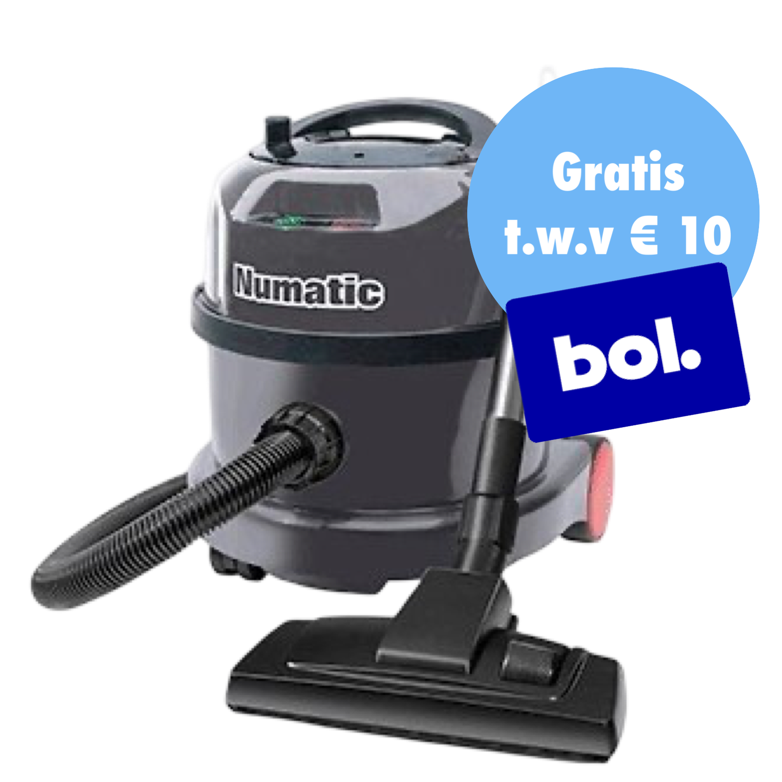 Numatic PPR240-11 Graphite Stofzuiger + Gratis Bol Kaart t.w.v. € 10,00