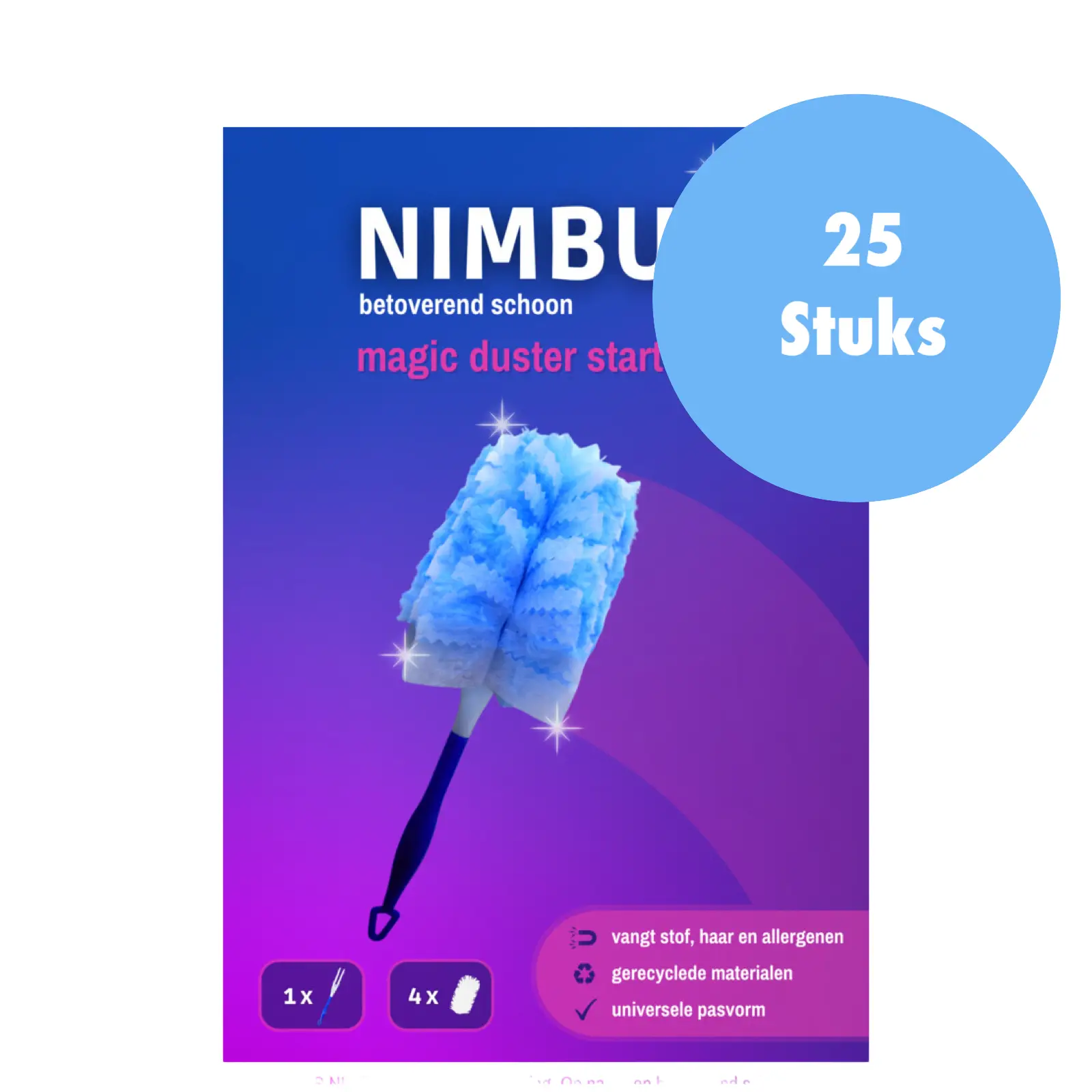 NIMBUS Magic Duster Starterkit - Handvat + 2 Navullingen NIMBUS Magic Duster Starterkit - Handvat + 2 Navullingen