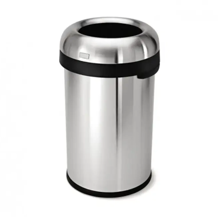 Afvalbak Bullet Open Top 80 liter, Simplehuman - mat rvs