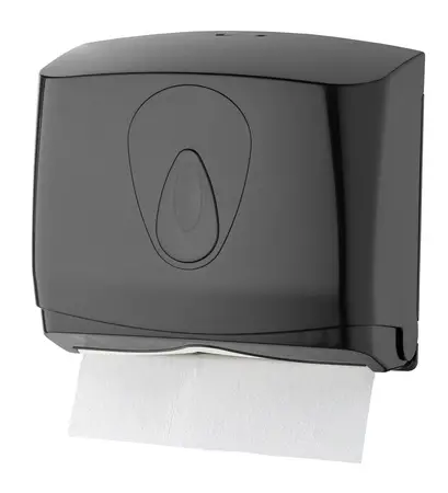 PlastiQline Handdoekdispenser mini kunststof zwart