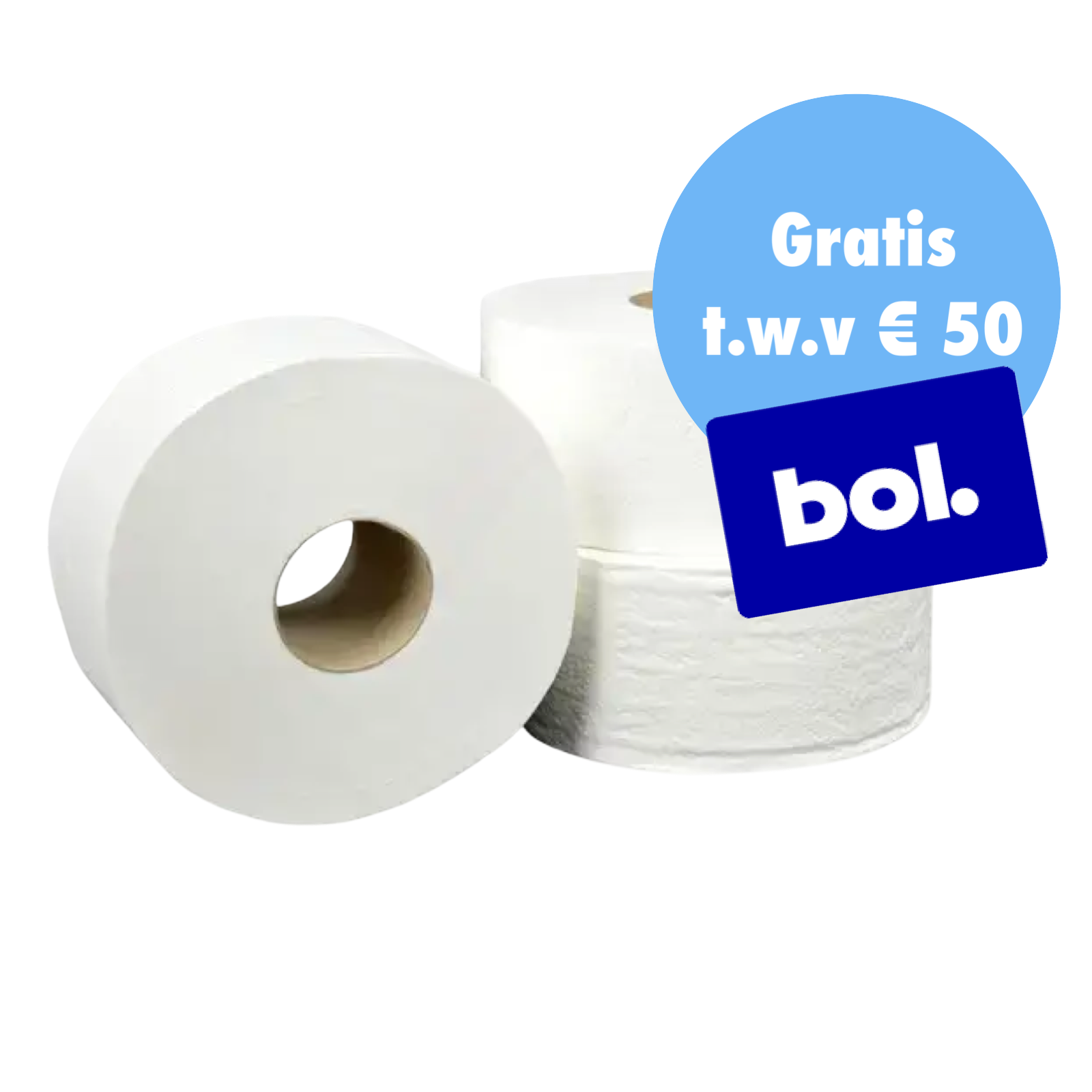 BulkySoft® Toiletpapier Mini Jumbo, 2 laags, 12 rollen a 170 meter - 54 Pakken - € 17,95 p/pak PALLETDEAL!