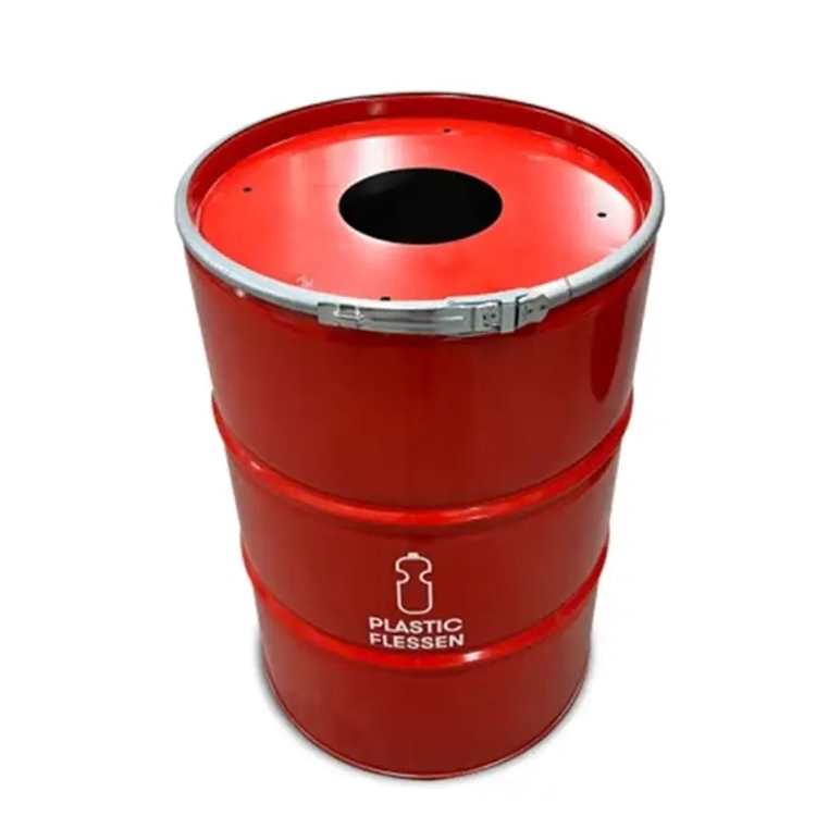 Afvalbak Plastic met inwerpopening 200 liter The BinBin – rood