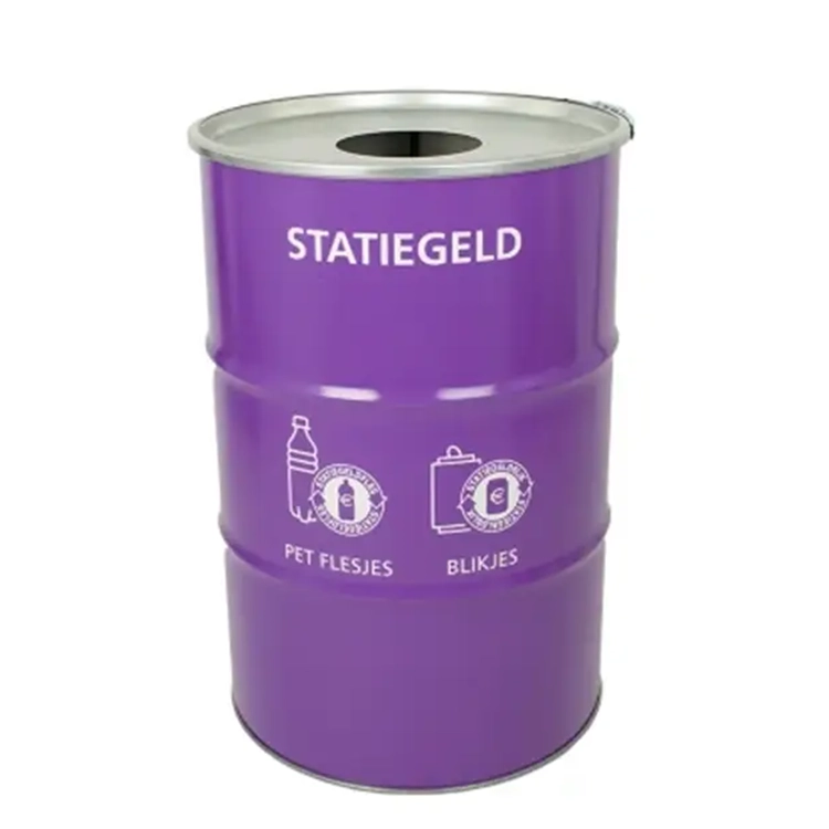 Afvalbak Statiegeld met inwerpopening 200 liter The BinBin - paars