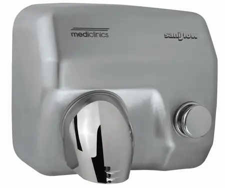 Mediclinics Handendroger RVS drukknop