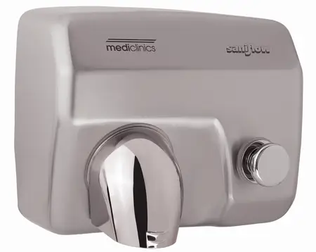 Mediclinics Handendroger RVS drukknop