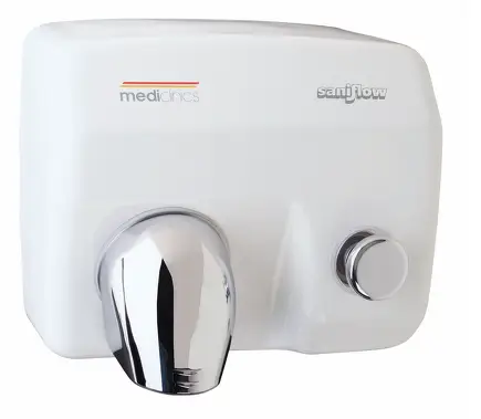 Mediclinics Handendroger wit drukknop