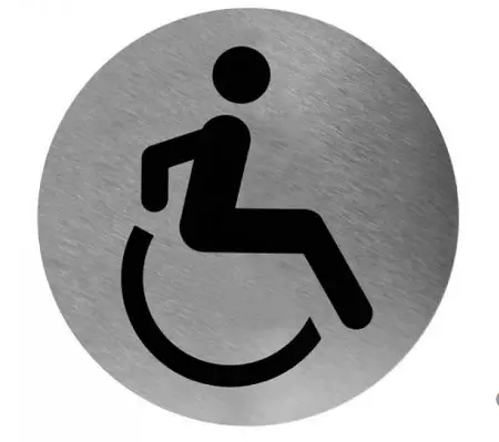 Mediclinics - Pictogram invalide toilet RVS