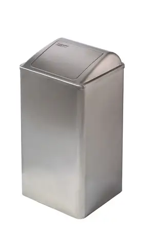 Mediclinics afvalbak gesloten 65 liter RVS