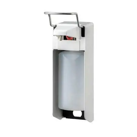 Zeep-desinfectiemiddeldispenser-500-ml-KB-aluminium-Aluminium-Matzilver-geC3ABloxeerd-MediQo-line.jpg MediQo-line Zeep- & desinfectiemiddeldispenser 500 ml KB aluminium MQ05A