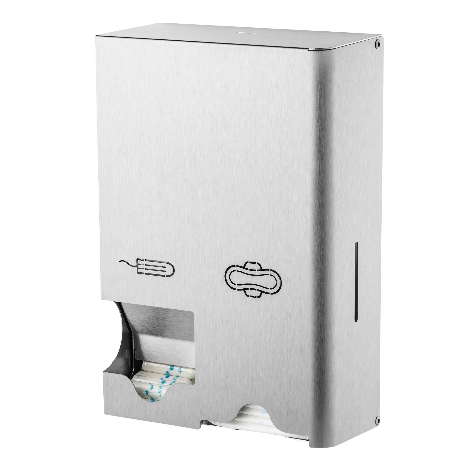 MediQo-line Maandverband- & tampondispenser klein RVS afp-c MQSTBC E