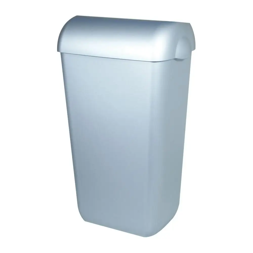 PlastiQline afvalbak kunststof RVS look 42 liter open