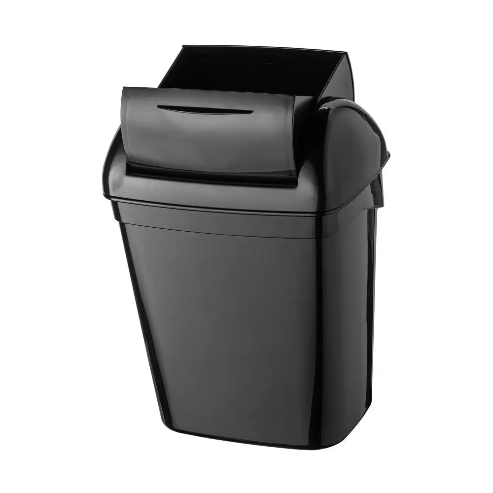 Hygiënebak 8 liter kunststof zwart PQBH8