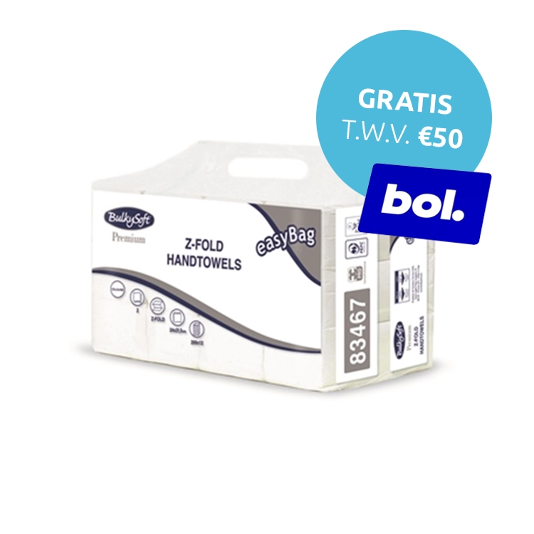 BulkySoft® Handdoekpapier – 2-laags Ultra Cellulose (2400 stuks)