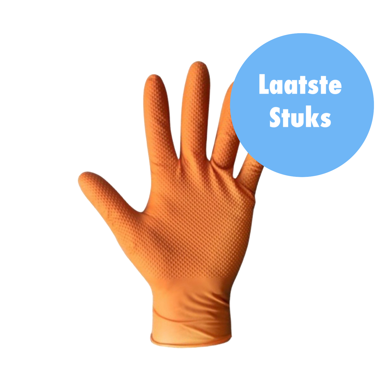 Oranje Nitril Handschoenen maat S met Grip