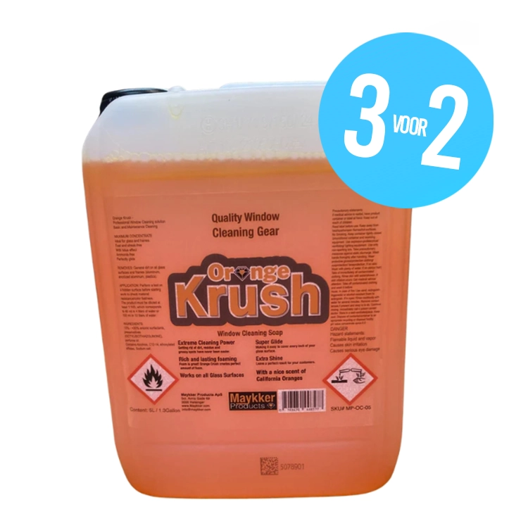 Orange Krush 5L Maykker Orange Krush Glazenwasserszeep 5 L