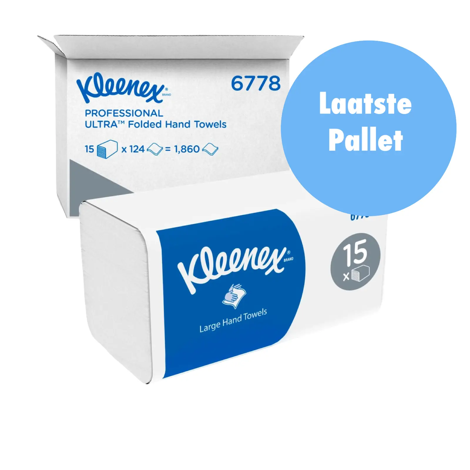 KimberlyClark Handdoeken (6778) 15 pakken a 124 stuks – 32 dozen € 39,95 p/doos – PALLETDEAL KimberlyClark Handdoeken (6778) 15 pakken a 124 stuks – 32 dozen € 39,95 p/doos – PALLETDEAL