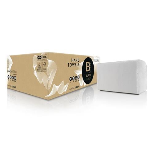 Satino Black Handdoek 274560 v-vouw 2-laags wit | OP = OP
