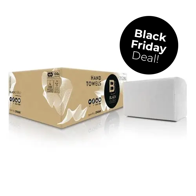 BlackSatino 274560 Satino Black M Fold Handdoeken, 2 laags, 3750 stuks