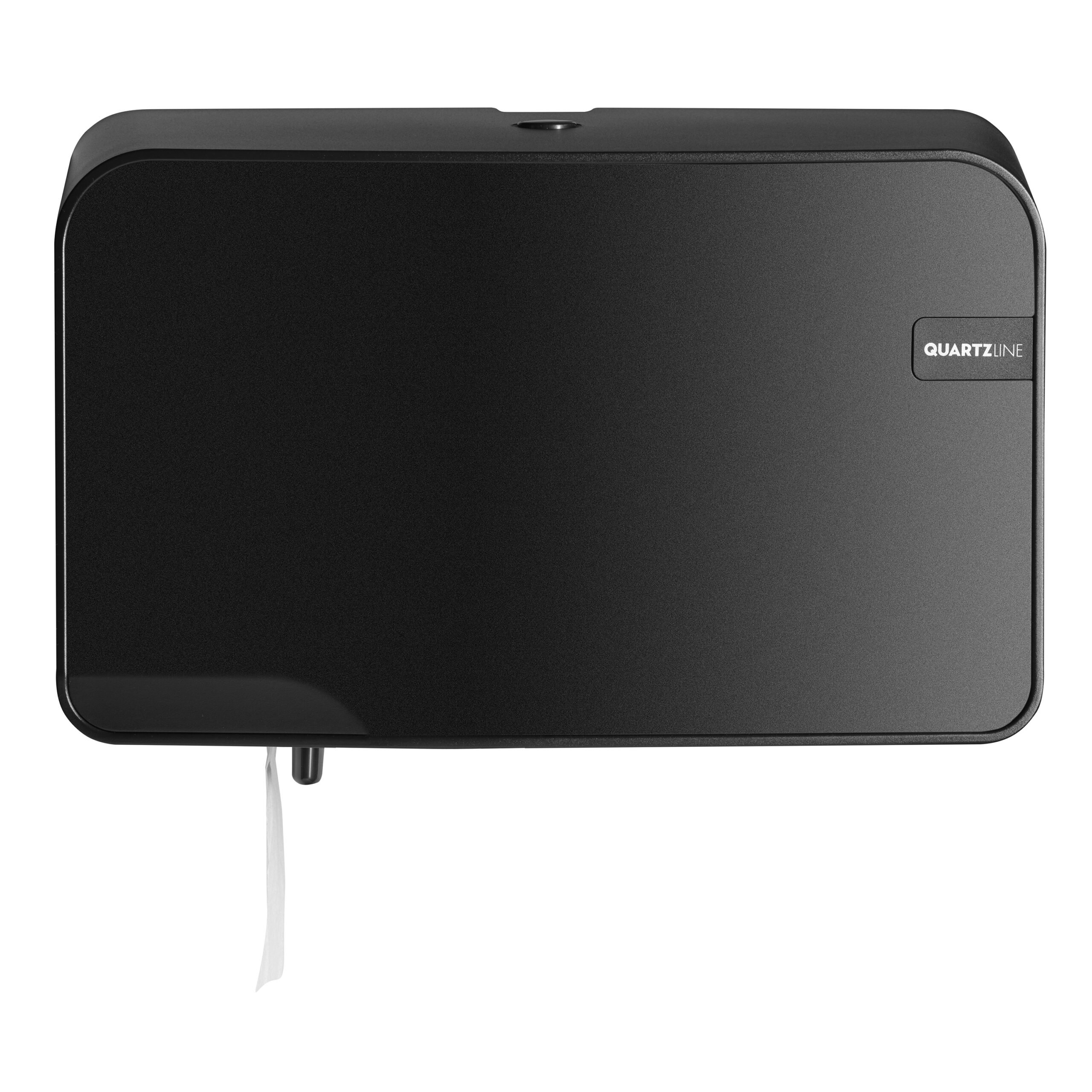 QuartzLine Duo toiletroldispenser | Compact rol traditioneel - Black Quartz Productinformatie: Geschikt voor 2 rollen toiletpapier met koker, maximale ø van 15 cm. Ook geschikt voor traditionele toiletrollen Reserverol QuartzLine Duo toiletroldispenser | Compact rol traditioneel - Black Quartz
