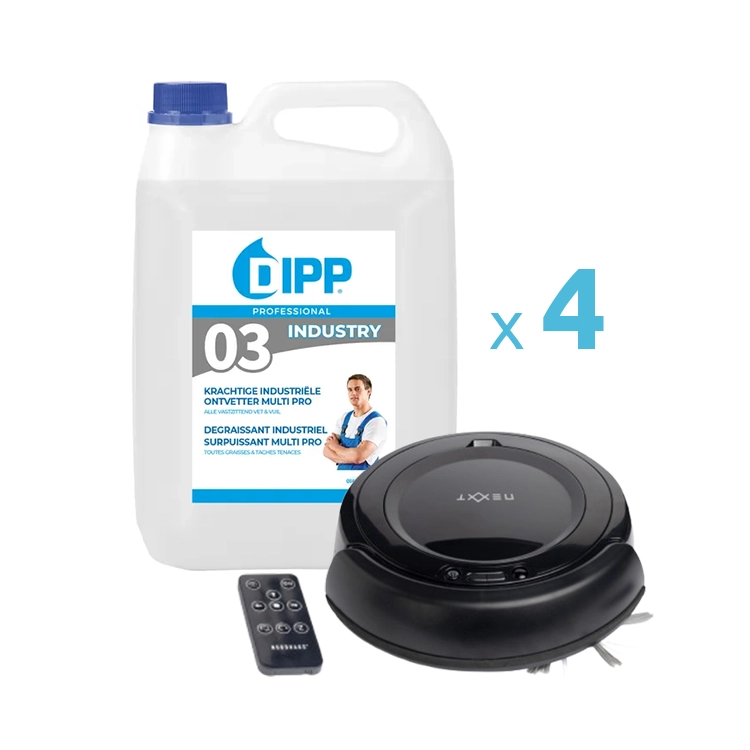 Dipp N03 Industriële Ontvetter 5 liter - 4 stuks + GRATIS Robotstofzuiger