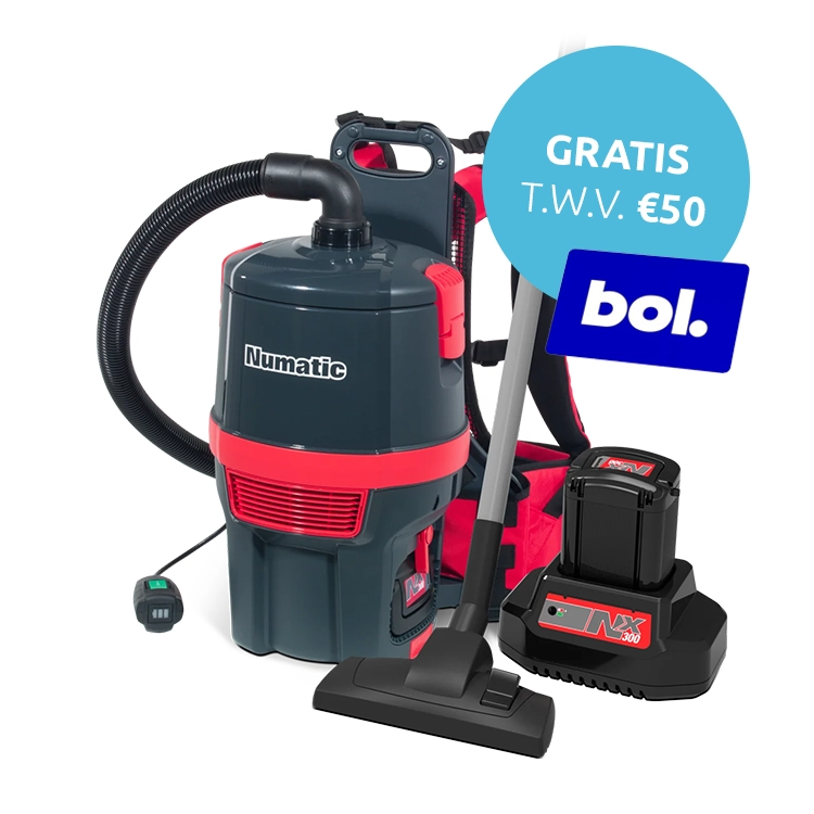 Numatic Rugstofzuiger batterij RSB150-NX met kit AAT30E Numatic Rugstofzuiger batterij RSB150-NX met kit AAT30E
