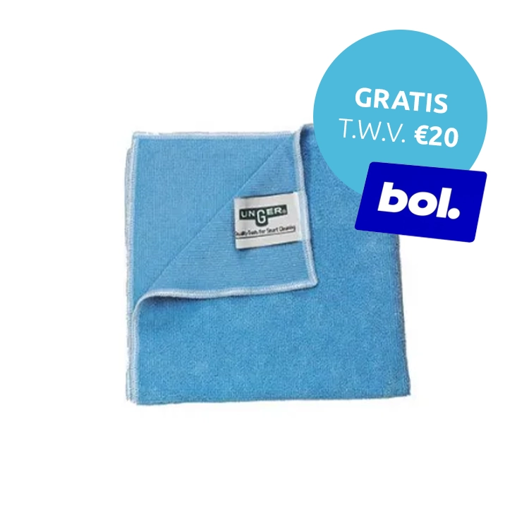 Unger SmartColor MicroWipe 200, Microvezeldoek, blauw - 30 x 10 stuks (Doos)