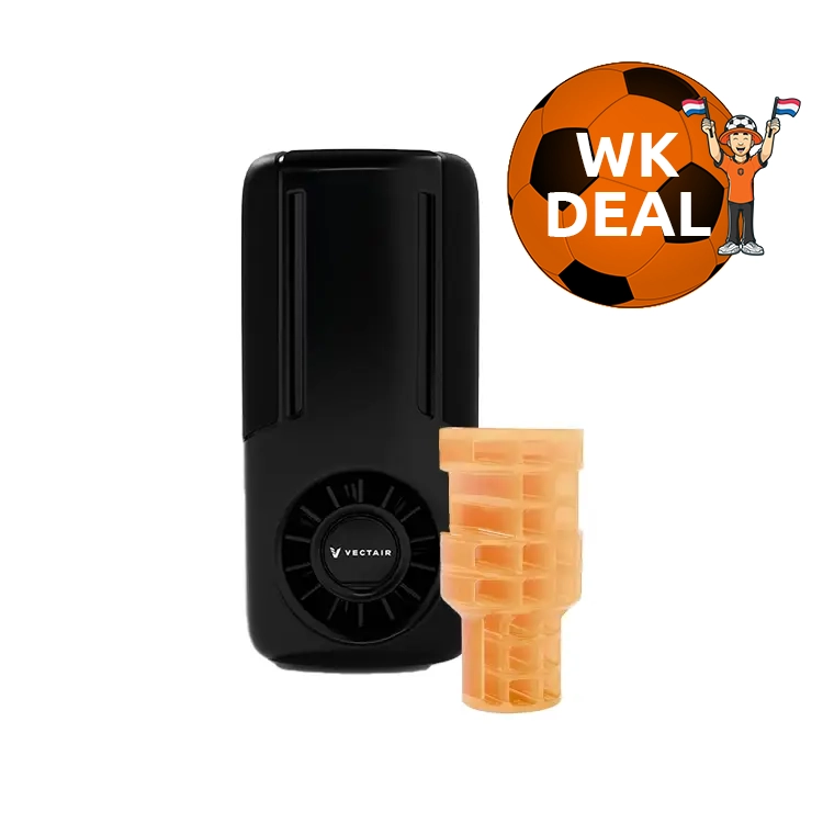 V-AIR Bergamot Zwart V-Air Flow Luchtverfrisserdispenser - Zwart + V-Air Flow Vulling