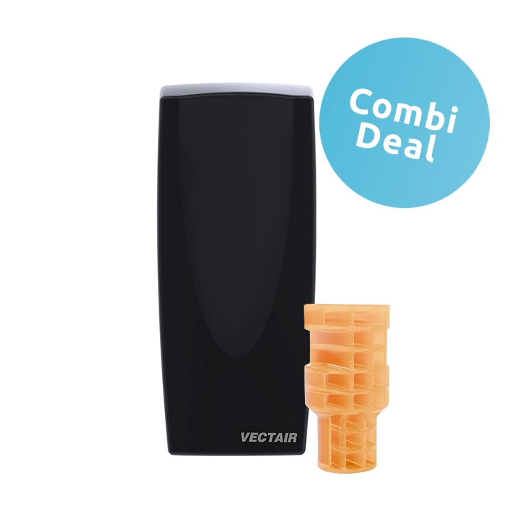 V-Air® SOLID MVP Luchtverfrisserdispenser Black + 6 x V-Air® Solid Evolution Refill Bergamot & Sandalwood V-Air® SOLID MVP Luchtverfrisserdispenser Black + 6 x V-Air® Solid Evolution Refill Bergamot & Sandalwood