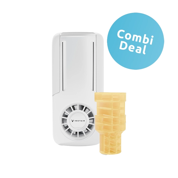 V-Air Flow Luchtverfrisserdispenser - Wit + V-Air Flow Refills Citrus Mango – 12 stuks V-Air Flow Luchtverfrisserdispenser - Wit + V-Air Flow Refills Citrus Mango – 12 stuks