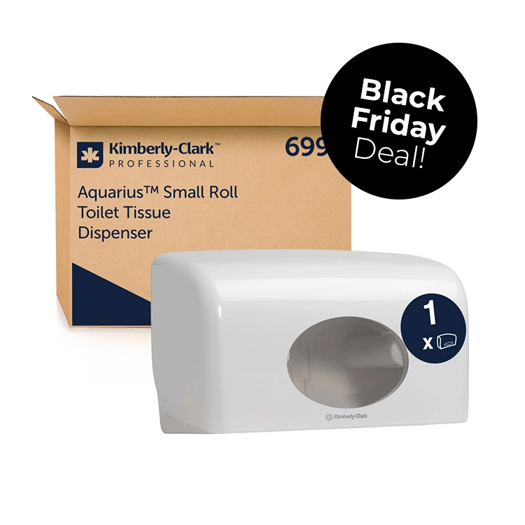 Kimberly Clark 699002 Aquarius™ Dispenser voor bulkverpakking gevouwen toilettissue 6990 - 1 x witte dispenser voor gevouwen toiletpapier
