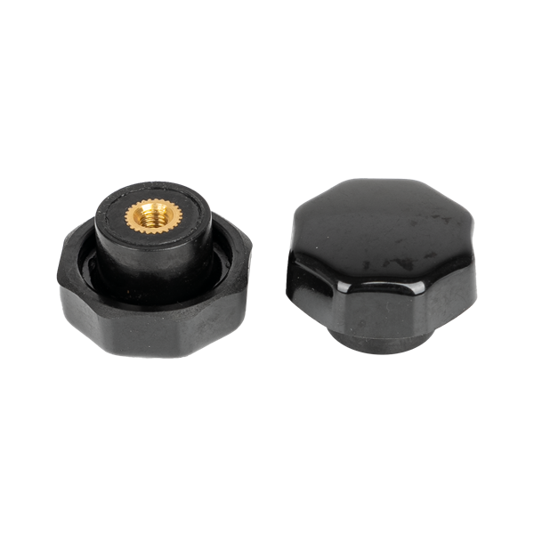 Knop zwart zuigmond 244NX, 2 stuks Knop zwart zuigmond 244NX, 2 stuks