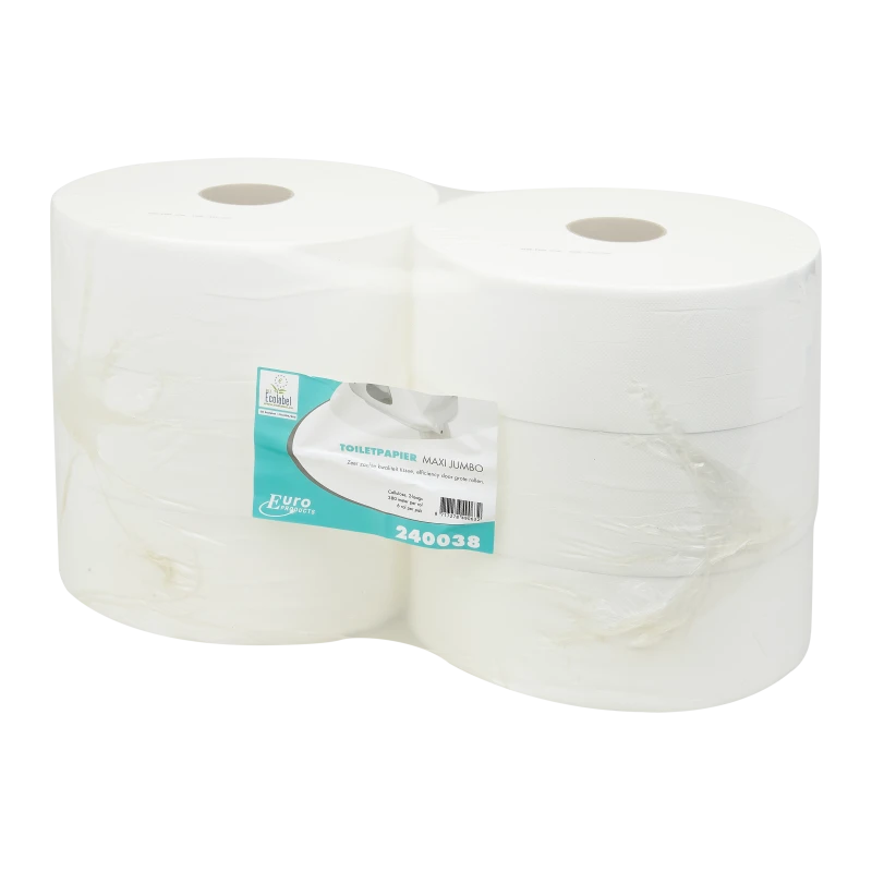 Euro Products Toiletpapier Maxi Jumbo – 2 laags, 6 rollen a 380 meter