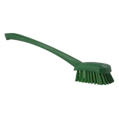Afwasborstel met lange steel groen