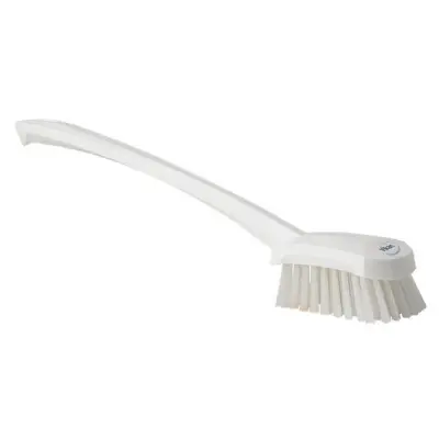 Afwasborstel met lange steel wit