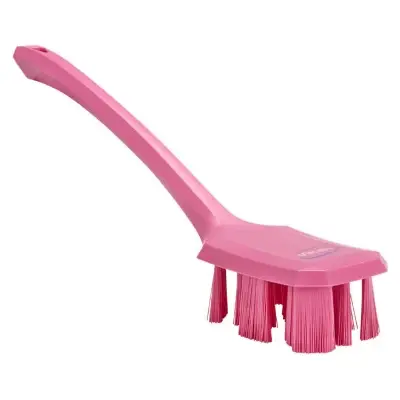 UTS afwasborstel met steel roze