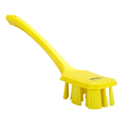 Vikan UST Afwasborstel met lange steel Geel