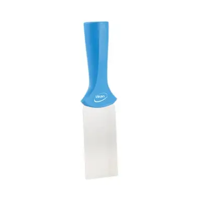 Roestvrijstalen schraper, steelmodel, smal - Blauw