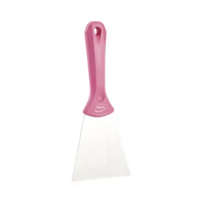 Vikan RVS handschraper Breed -roze