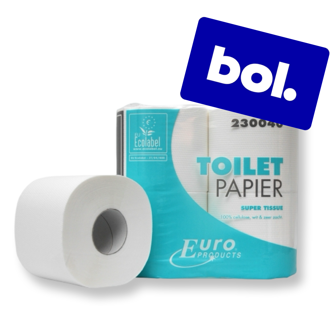 10 pakken Toiletpapier, 2 laags, 40 rollen a 400 vel + Gratis Bol. kaart t.w.v. € 20,00