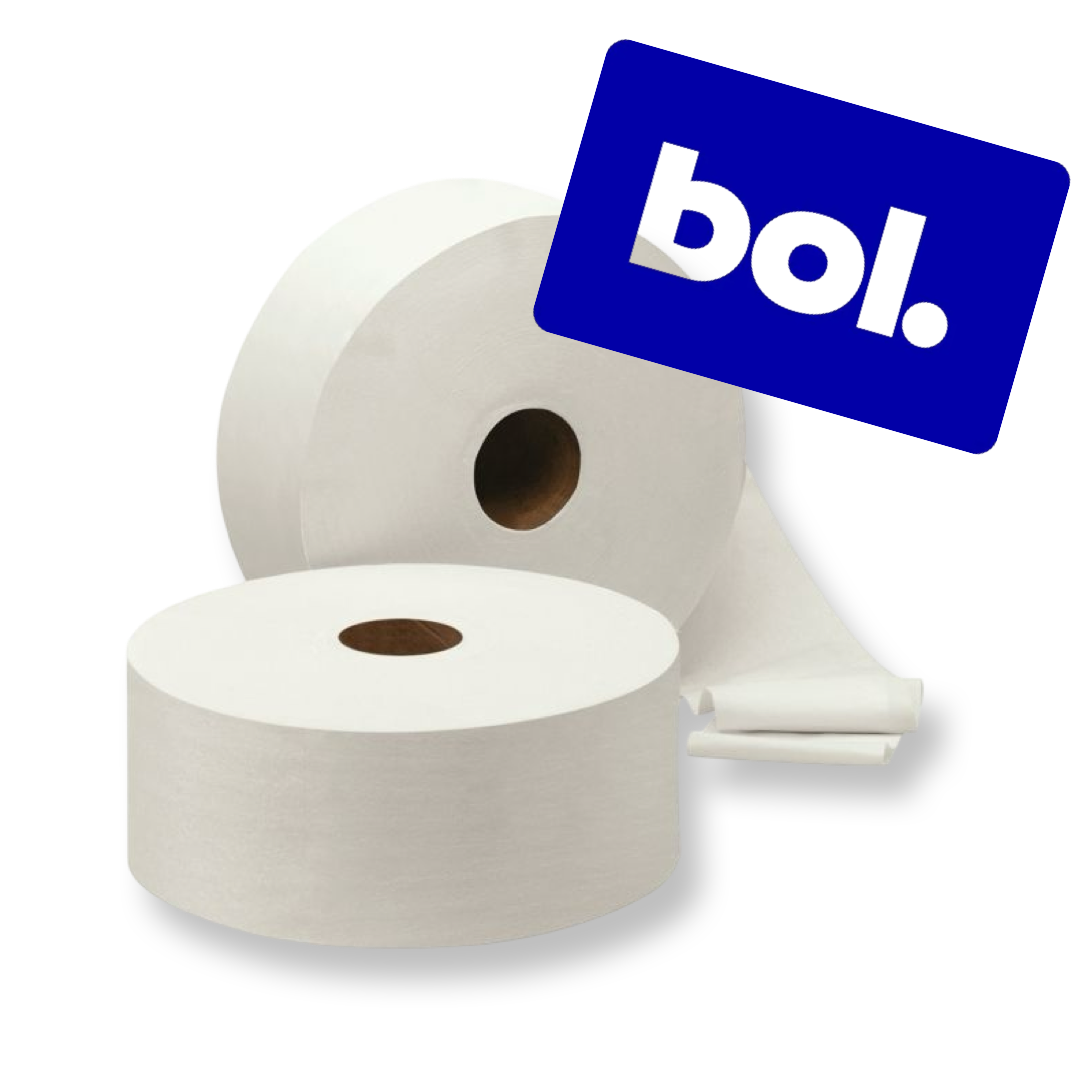 10 pakken Maxi Jumbo, 2 laags, 6 rollen a 320 meter + Gratis Bol. kaart t.w.v. € 20,00