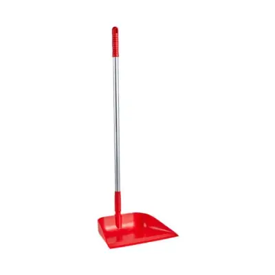 Stofblik met steel - 75 cm - Rood