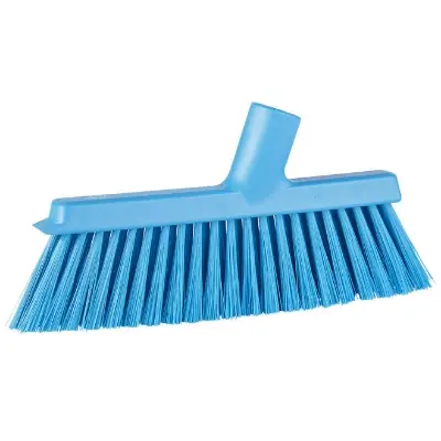 Vikan Stofferbezem met Haakse Schroefdraad - Blauw