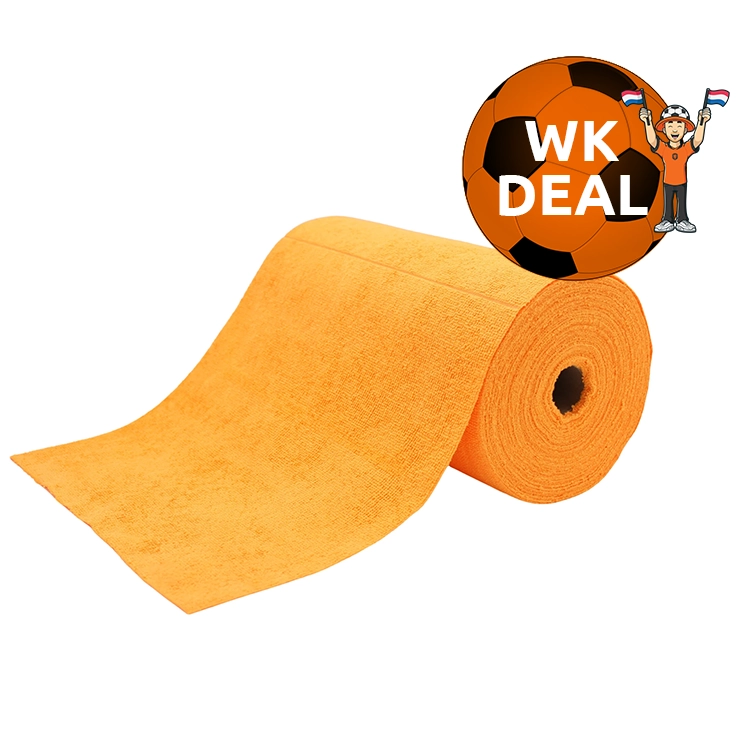 Microvezeldoek op Rol 30 x 30 Oranje - 75 doek