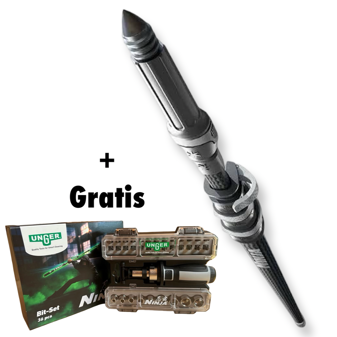 Unger CarbonTec Telescoopsteel 1,92m met Gratis Ninja Bitset