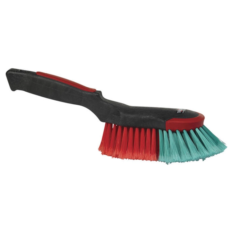 Vikan Transport ergonomische handborstel rubber stootrand zwart zachte vezels Vikan Transport ergonomische handborstel rubber stootrand zwart zachte vezels