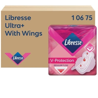 Libresse Ultra+ Regular maandverband met vleugels Libresse Ultra+ Regular maandverband met vleugels