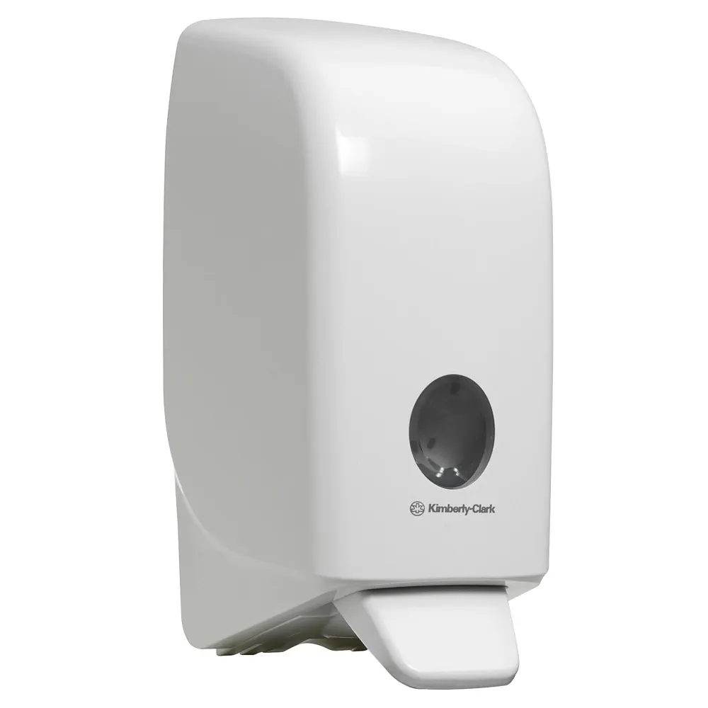 Kimberly-Clark Aquarius™ Handmatige Dispenser 6948 - 1 x witte Handreiniger Dispenser voor wandbevestiging Kimberly-Clark Aquarius™ Handmatige Dispenser 6948 - 1 x witte Handreiniger Dispenser voor wandbevestiging